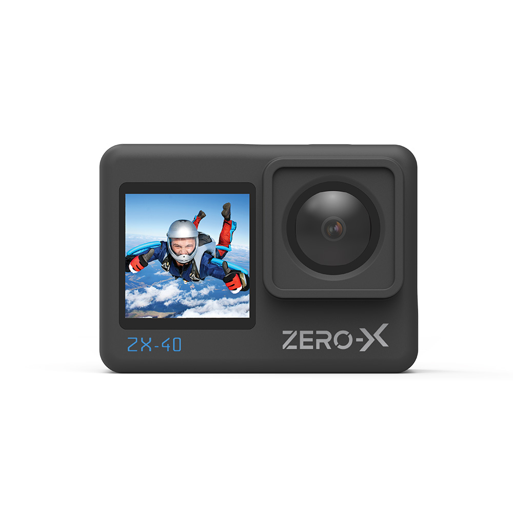 Zero-X ZX-40 4K UHD Action Camera with Dual Display & Wi-Fi - JB Hi-Fi